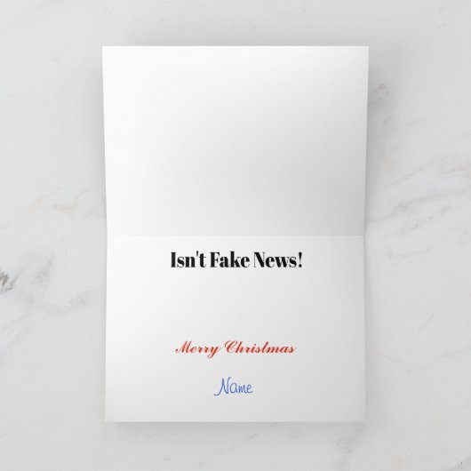 Het goede nieuws is geen feke News Kerstmis Kaart (Binnen)