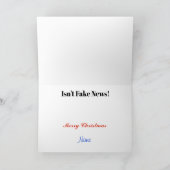 Het goede nieuws is geen nepnieuws kerstkaart kaart (Binnen)