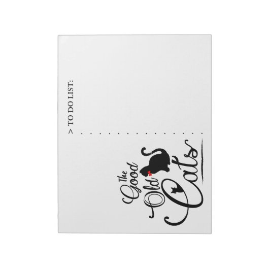 Het goede oude kattenlogo notitieblok (Linkerzijde)