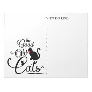 Het goede oude kattenlogo notitieblok