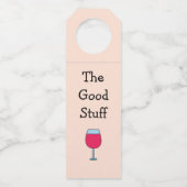 Het goede verhaal met wijnglas flessenhanger (Voorkant)