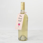 Het goede verhaal met wijnglas flessenhanger (Schuin)