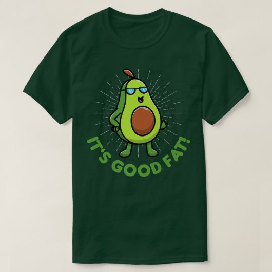 Het goede vet met Cute Fat Healthy Avocado Funny T-shirt (Design voorkant)