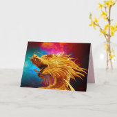 het goede wenskaart van de geluk Chinese draak Kaart (Gele Bloem)