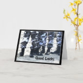 Het goede wenskaart van de Laarzen van het Geluk Kaart (Gele Bloem)