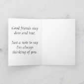 Het goede Wenskaart van Vrienden Kaart (Binnen)