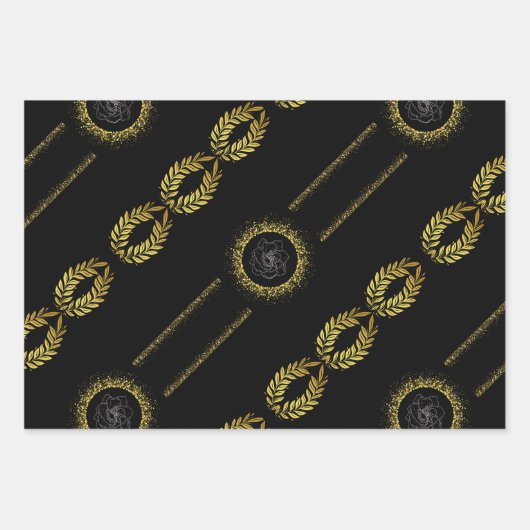 Het Gold Leaf-Collectie - Verpakkingspapier Inpakpapier Vel (Voorkant 2)