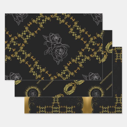 Het Gold Leaf-Collectie - Verpakkingspapier Inpakpapier Vel (Set)