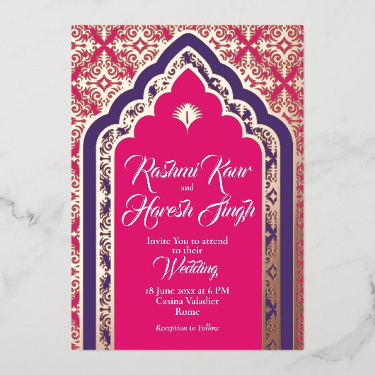 Het Gold Portal Folie Uitnodiging (Voorkant)