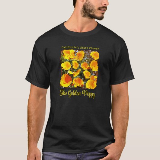 Het Golden California Poppy kleurrijke poppy t shi T-shirt (Voorkant)