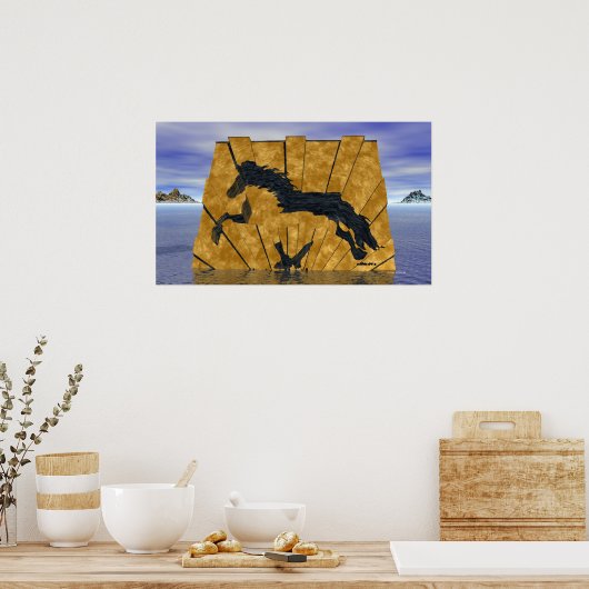 Het Golden IJslands ~poster Poster (Keuken)