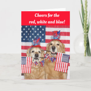 Het golden retriever juicht voor Rode Wit toe en Kaart