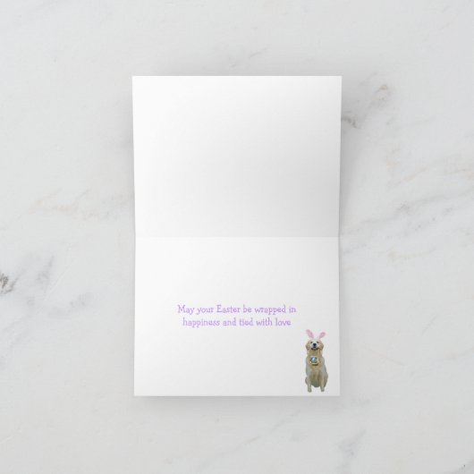 Het Golden retriever van Pasen Feestdagen Kaart (Binnen)