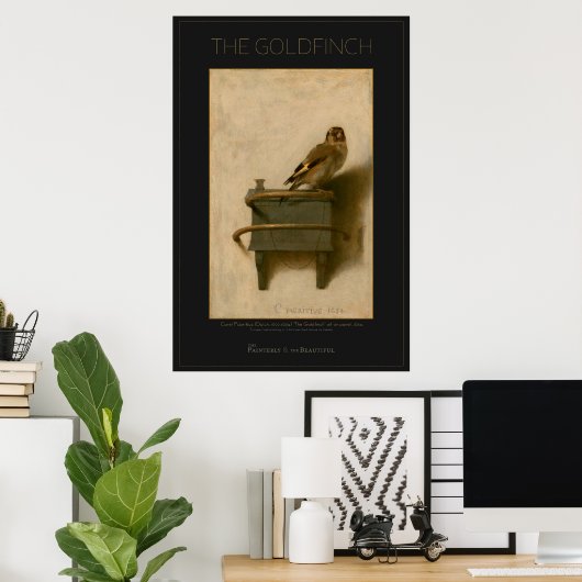 Het Goldfinch 24x36 grote kunst Poster (Thuiskantoor)