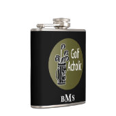 Het Golf Aholic van het monogram Heupfles (Rechts)