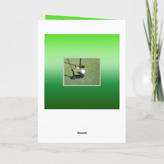 Het golf inspireerde Gelukkige Verjaardag, Kaart (Achterkant)