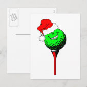 Het golf van Kerstmis Feestdagenkaart (Voorkant / Achterkant)