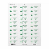 Het golfer retouradreslabel etiket (Full Sheet)