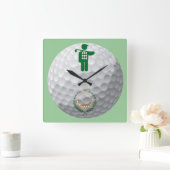 Het golfing van het golf om muurklok vierkante klok (Huis)