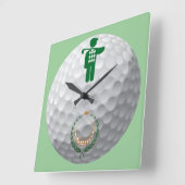 Het golfing van het golf om muurklok vierkante klok (Hoek)