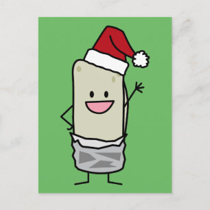 Het Golven van Burrito van Kerstmis de Vakantie Feestdagenkaart