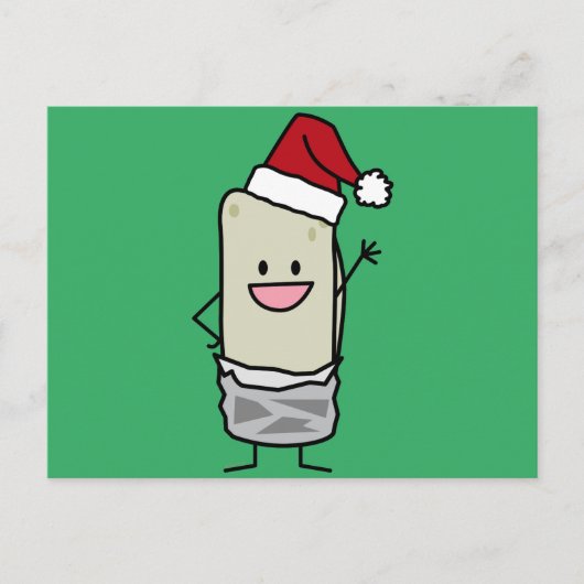 Het Golven van Burrito van Kerstmis de Vakantie Feestdagenkaart (Voorkant)