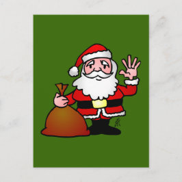 Het golven van de Kerstman Feestdagenkaart