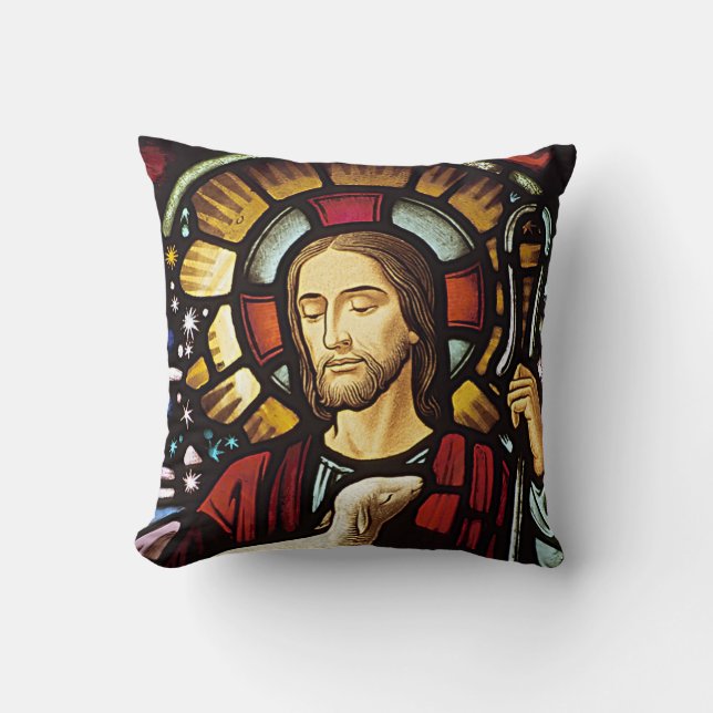 Het Good Shepherd Cotton Sierkussen, 16 x 16 inch Kussen (Voorkant)