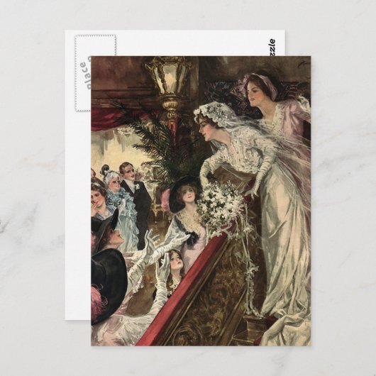 Het gooien van de Bouquet Briefkaart (Voorkant / Achterkant)