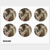 Het gooien van de Bouquet Ronde Sticker (Vel)