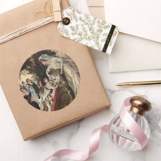 Het gooien van de Bouquet Ronde Sticker (Geschenken)
