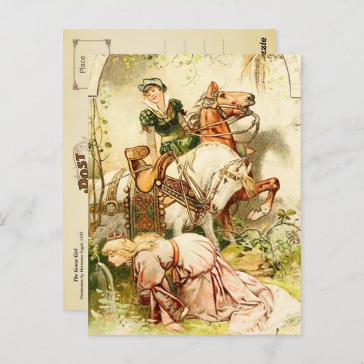 Het goose Girl Briefkaart (Voorkant / Achterkant)