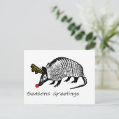 Het Gordeldier van Kerstmis Feestdagenkaart (Staand voorkant)