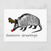 Het Gordeldier van Kerstmis Feestdagenkaart (Voorkant)