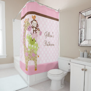 Het Gordijn van Jill Girl Animals Kids Shower van