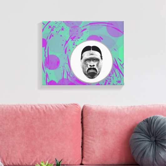 Het Gorilla Wrapped Canvas (Insitu (Woonkamer))