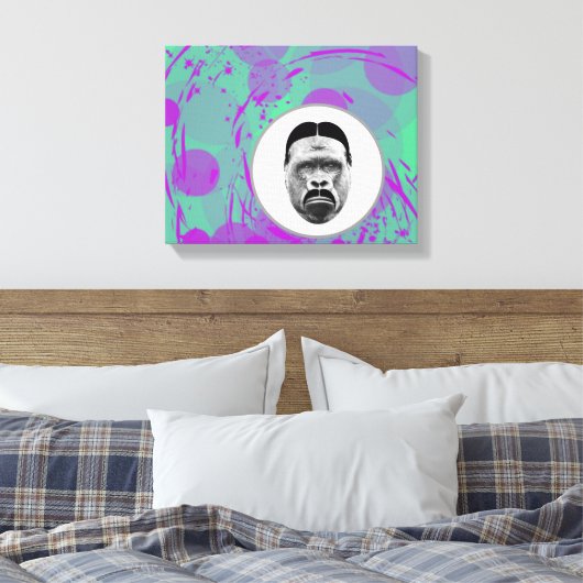 Het Gorilla Wrapped Canvas (Insitu (Slaapkamer))