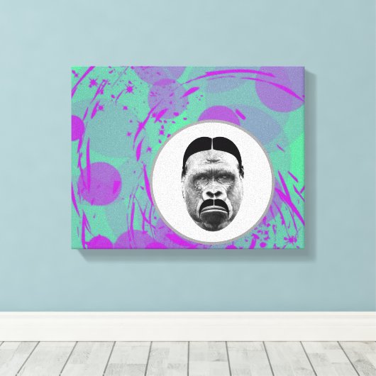 Het Gorilla Wrapped Canvas Afdruk (Insitu (Houten vloer))