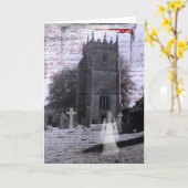 Het gothic Achtervolgde Wenskaart van de Kaart (Gele Bloem)