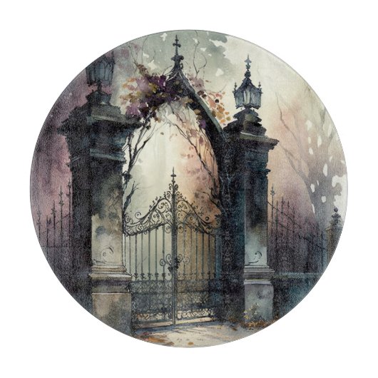 Het Gotische Cemetery Gate Series Ontwerp 12 Snijplank (Voorkant)