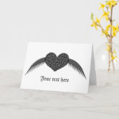 Het gotische Gevleugelde Wenskaart van de Douane Kaart (Gele Bloem)