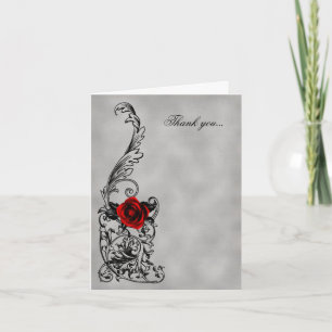 Het gotische Huwelijk van de Dans dankt u Bedankkaart