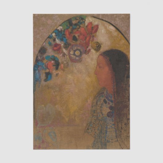 Het gotische raam van Odilon Redon Tissuepapier (Voorkant)