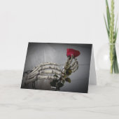 Het gotische skelet die van de Valentijnsdag nam Feestdagen Kaart (Achterkant)