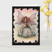 Het gotische Wenskaart van de Fee van Faerie van Kaart (Gele Bloem)