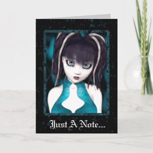 Het gotische Wenskaart van Doll Grunge Kaart