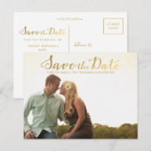 Het goud bewaart de Aankondiging van de Typografie Briefkaart (Voorkant / Achterkant)