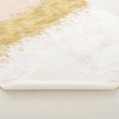 Het goud bloost Roze Waterverf Glam Sherpa Deken (3/4)