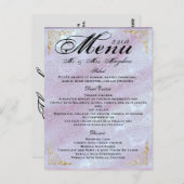 Het goud nam het Menu van het Diner van het (Voorkant / Achterkant)