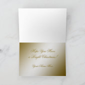 Het goud schittert de Ornamenten van Kerstmis Feestdagen Kaart (Binnen)